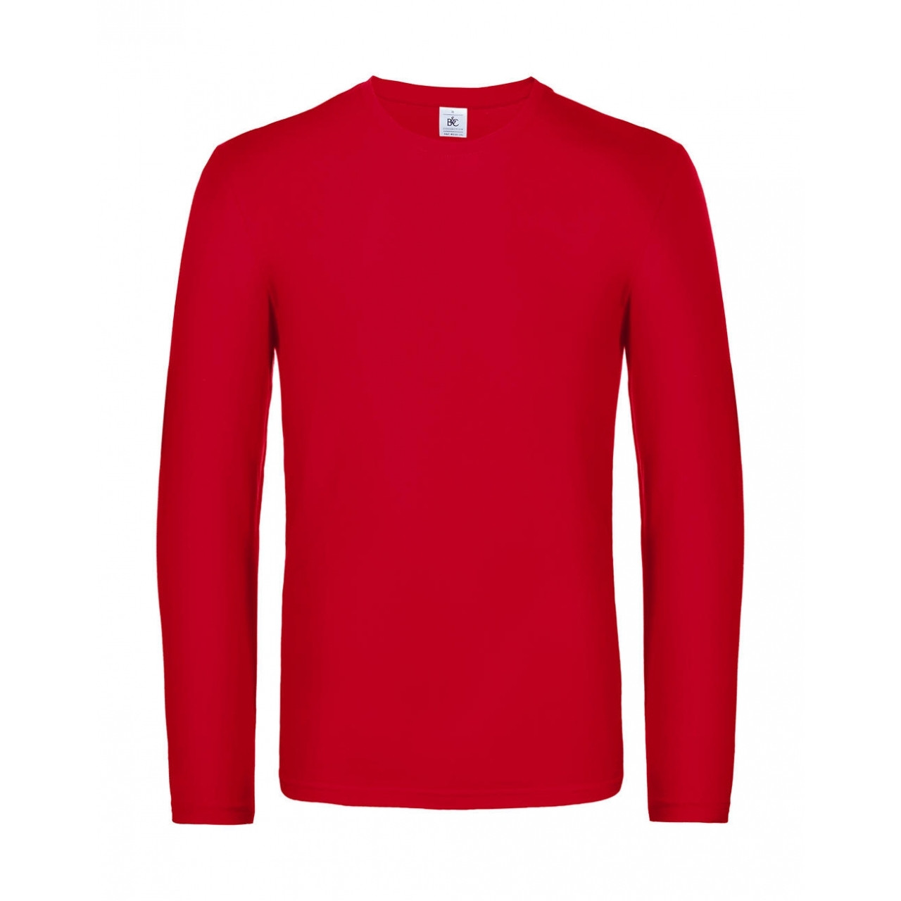 Triko s dlouhým rukávem B&C LSL Ultra - červené, S