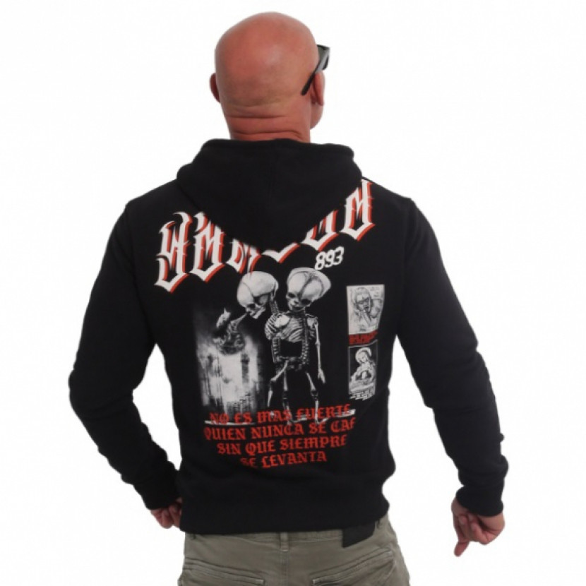 Mikina s kapucí Yakuza Fuerte - černá, M