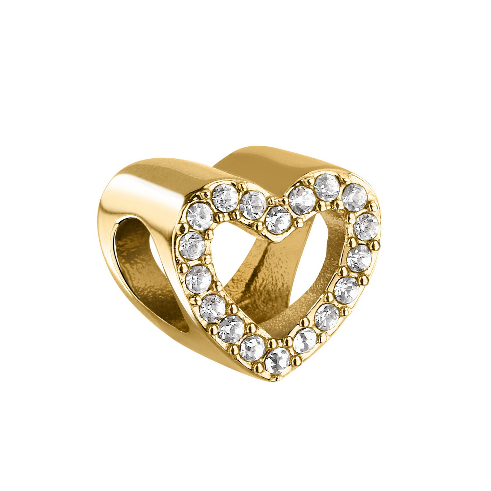 Morellato Pozlacený korálek ve tvaru srdce s krystaly Drops SCZ1386