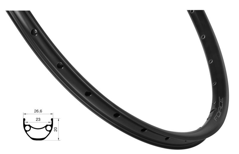 Force Ráfek XC DISC 584x23, 32děr, černý