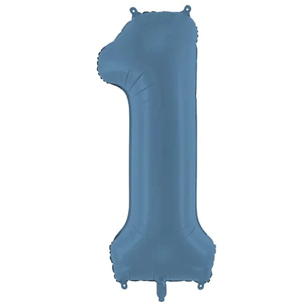 Balónek fóliový číslo 1 námořnicky modrá 86 cm
