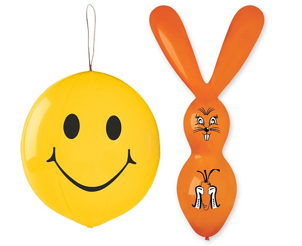 Balónek smajlík a králík s mrkví