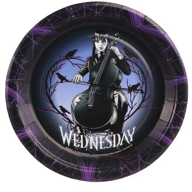 Wednesday party-Talířky papírové18 cm 8 ks