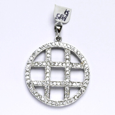 Stříbrný přívěsek s čirými zirkony, váha 5,84 g