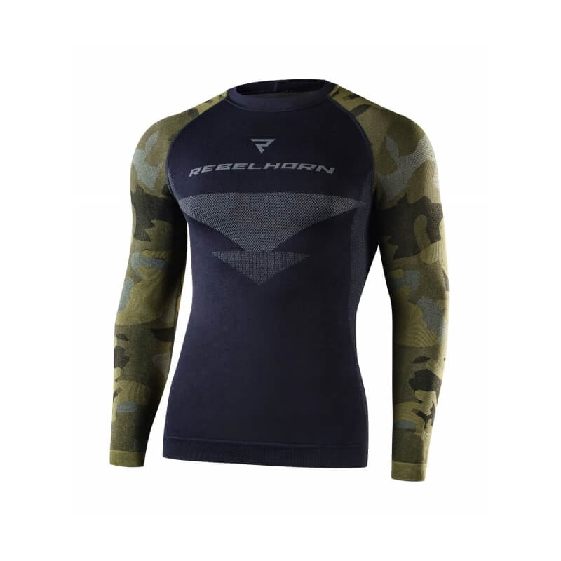 Rebelhorn Freeze Jersey LS černá-kamufláž - XS