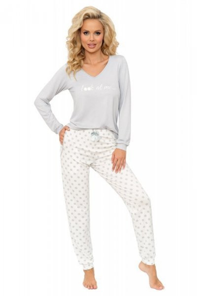 Piżama damska z długim rękawem - Maya long 44/XXL