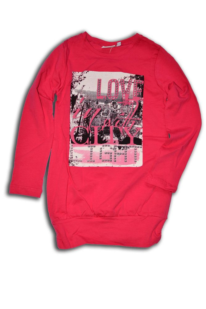 tričko dívčí, dlouhý rukáv, Wendee, OZFB39210-1, růžová - 98 | 3roky