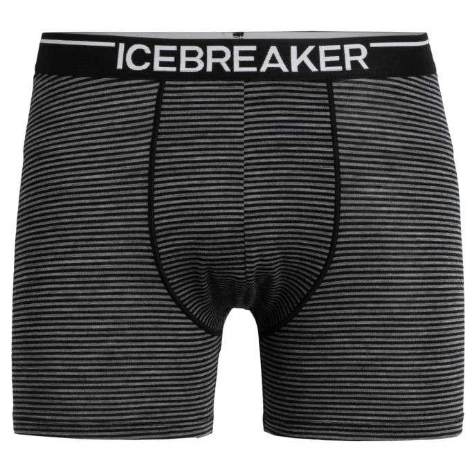 Pánské boxerky Icebreaker Mens Anatomica Boxers Velikost: XL / Barva: černá/šedá