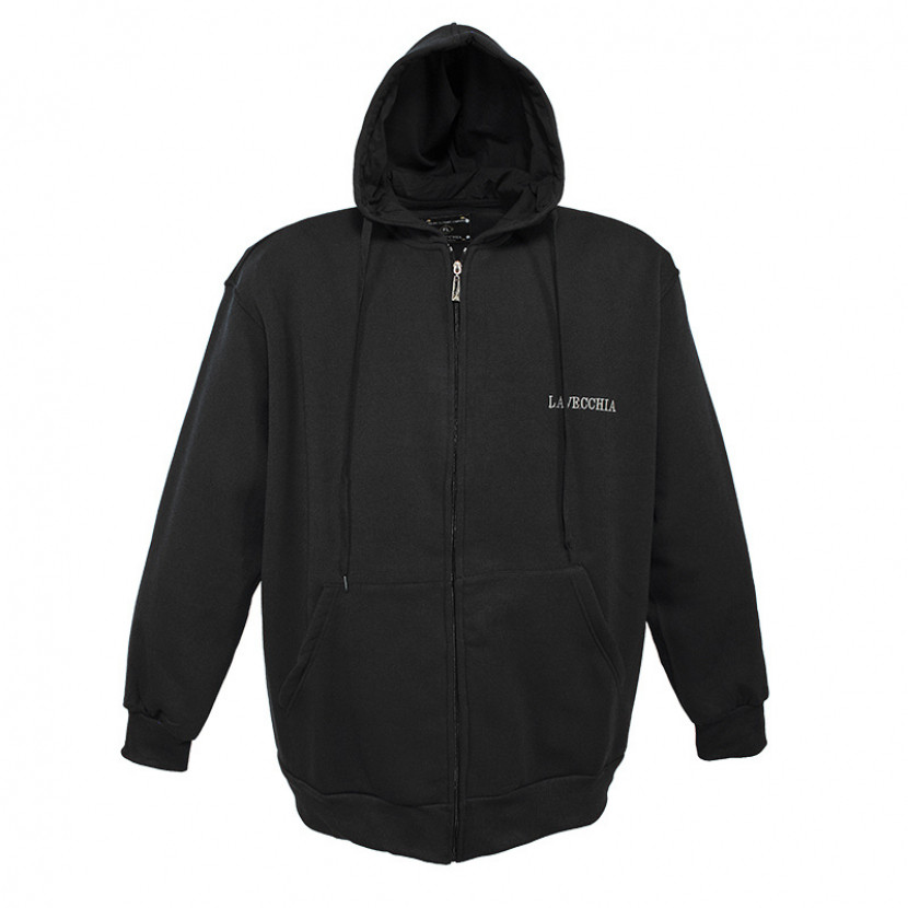 Mikina s kapucí Lavecchia 92 - černá, 3XL