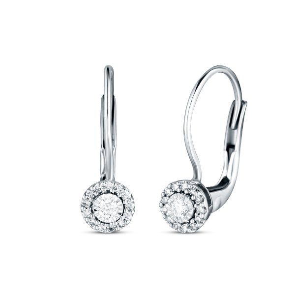 Náušnice s brilianty 334-429-04130A 1.60g