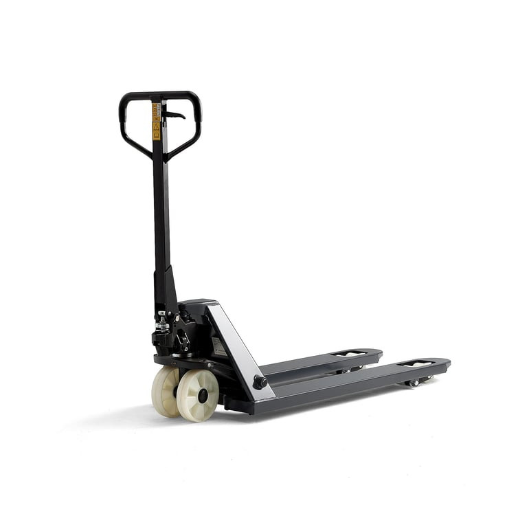 Paletový vozík BOOST, s rychlozdvihem, 2000 kg, 1150 mm, tandemová nylonová kola, šedý