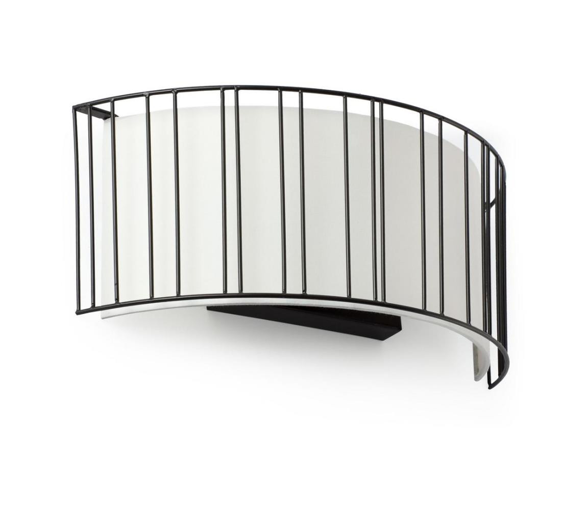 FARO Barcelona FARO 29310 - Nástěnné svítidlo LINDA 2xE27/15W/100-240V bílá/černá