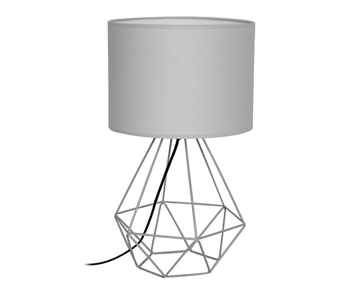 Stolní lampa BASKET 1xE27/60W/230V šedá