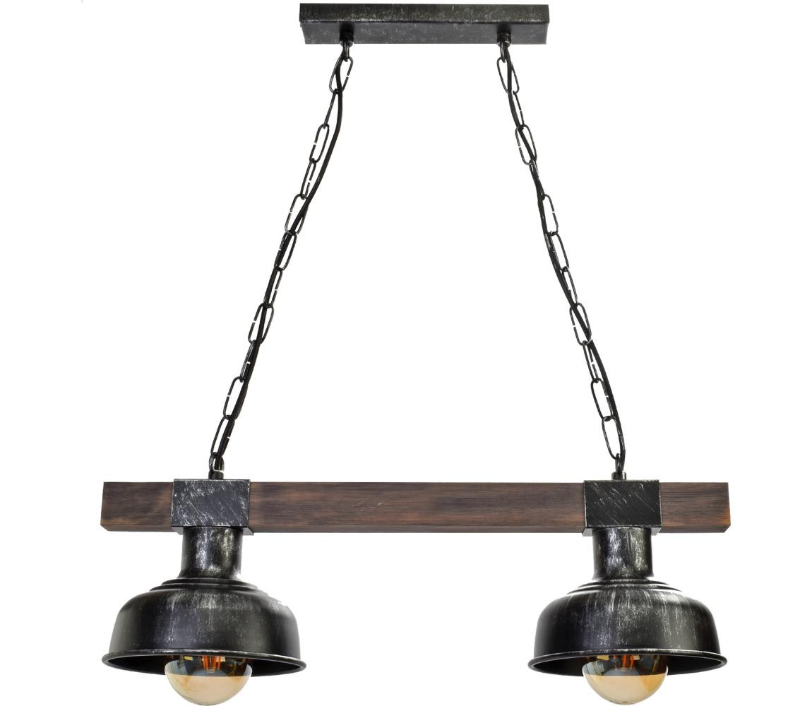 Lustr na řetězu FARO 2xE27/60W/230V