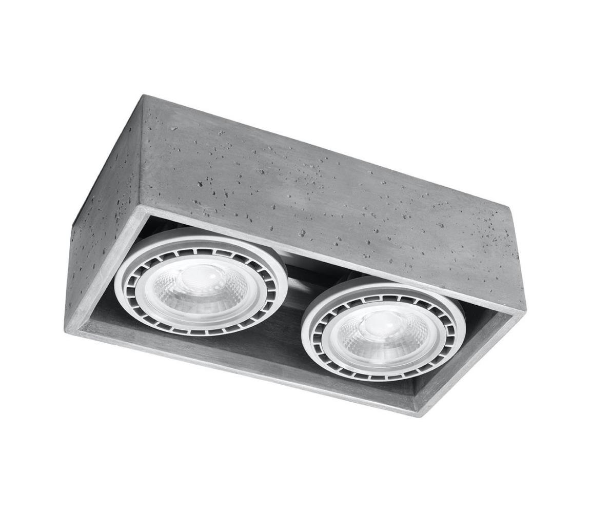 SL.0884 - Stropní svítidlo QUATRO 2xGU10/40W/230V beton