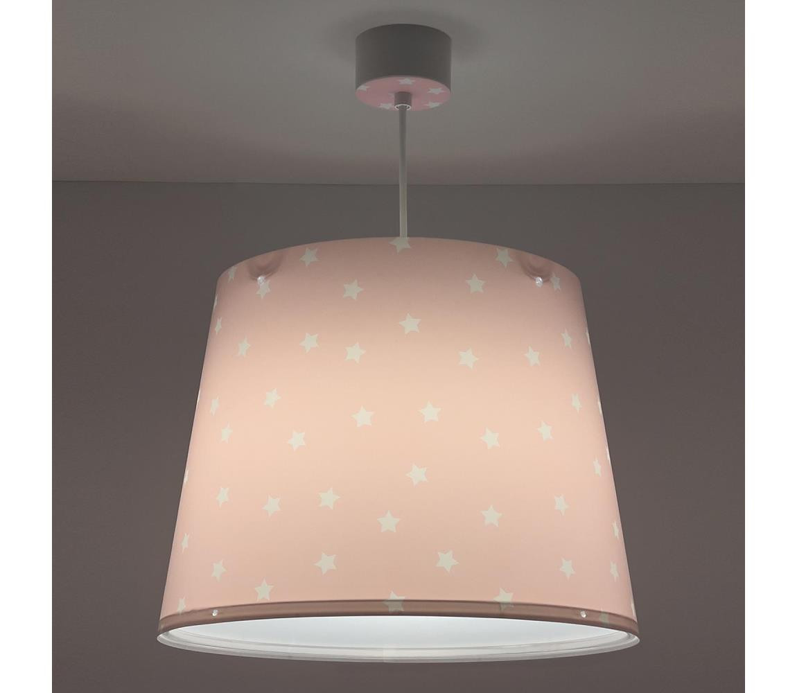 Dalber Dalber 82212S - Dětský lustr STAR LIGHT 1xE27/60W/230V růžová