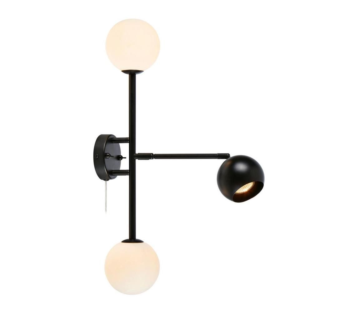 Markslöjd Markslöjd 108255 - Nástěnné svítidlo BESIDE 2xG9/20W/230V + 1xGU10/7W/230V černá