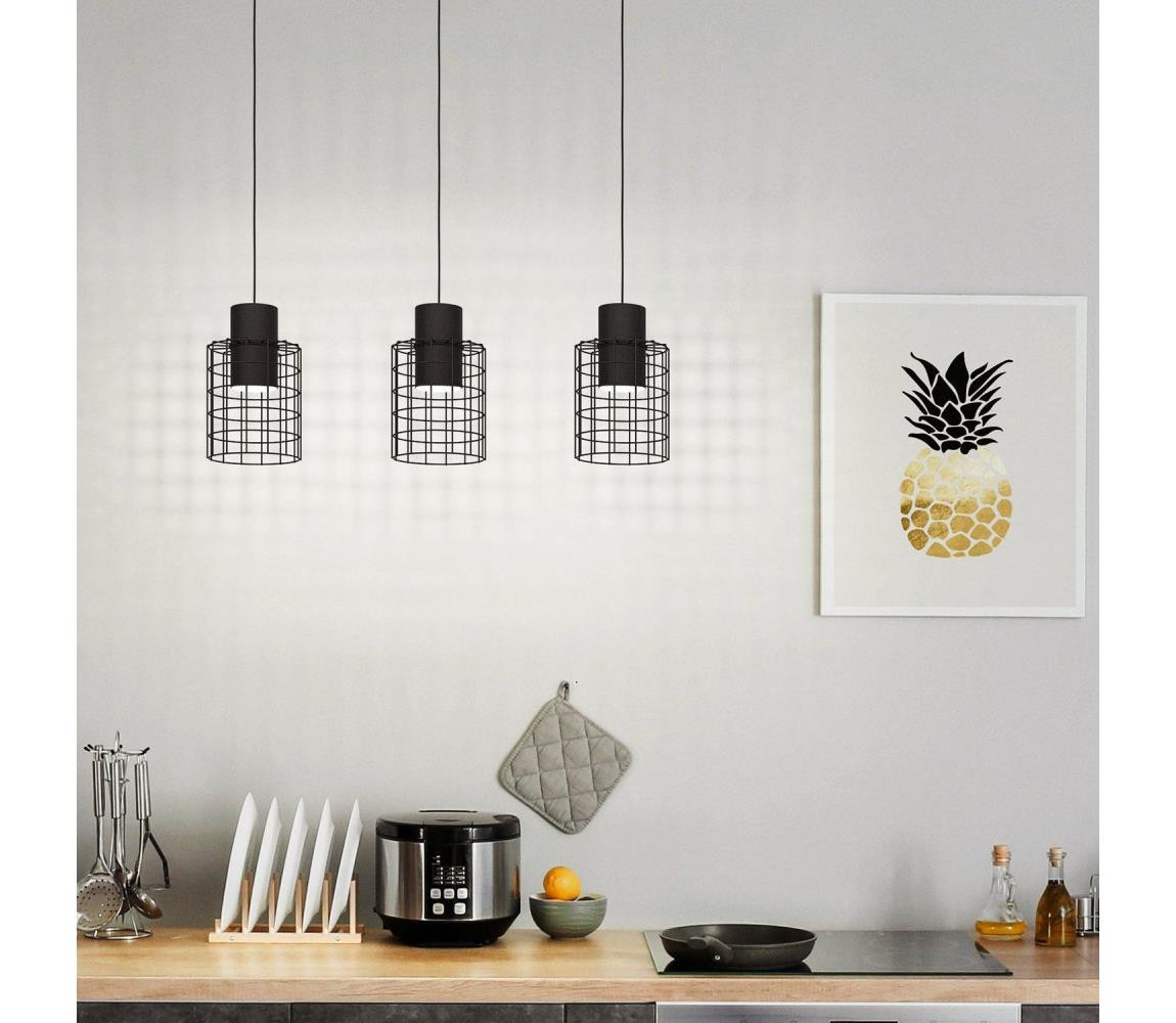 Eglo Eglo 43626 - Lustr na lanku MILLIGAN 3xE27/40W/230V černá