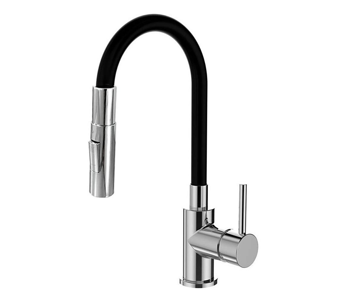 ALVEUS ALVEUS KI112111 - Dřezová baterie s flexibilním ramínkem BEA 47 cm chrom/černá