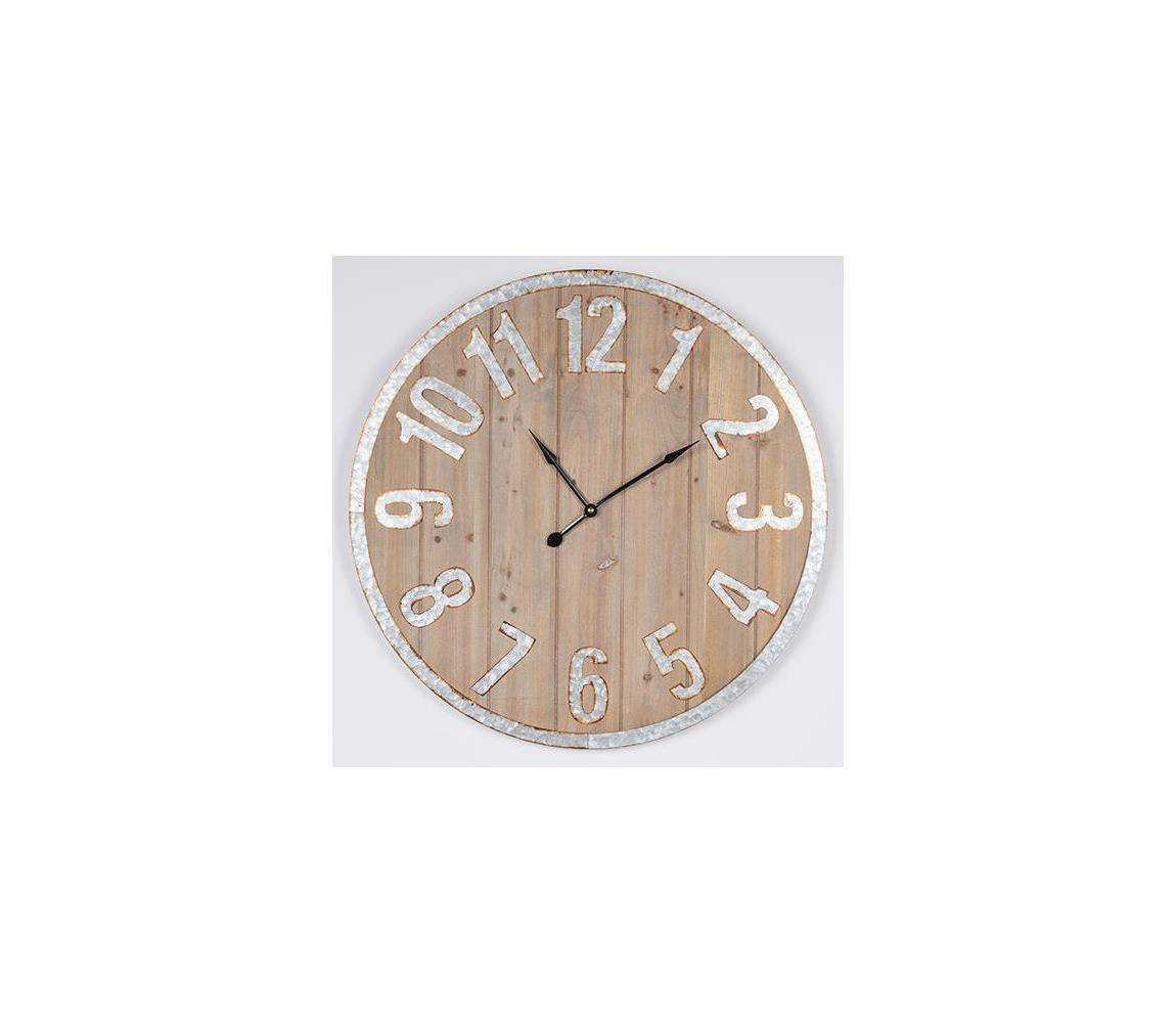 Eurolamp Nástěnné hodiny 1xAA pr. 60 cm béžová