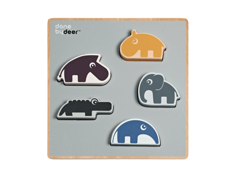 DONE BY DEER DŘEVĚNÉ HRACÍ PUZZLE CHUNKY
