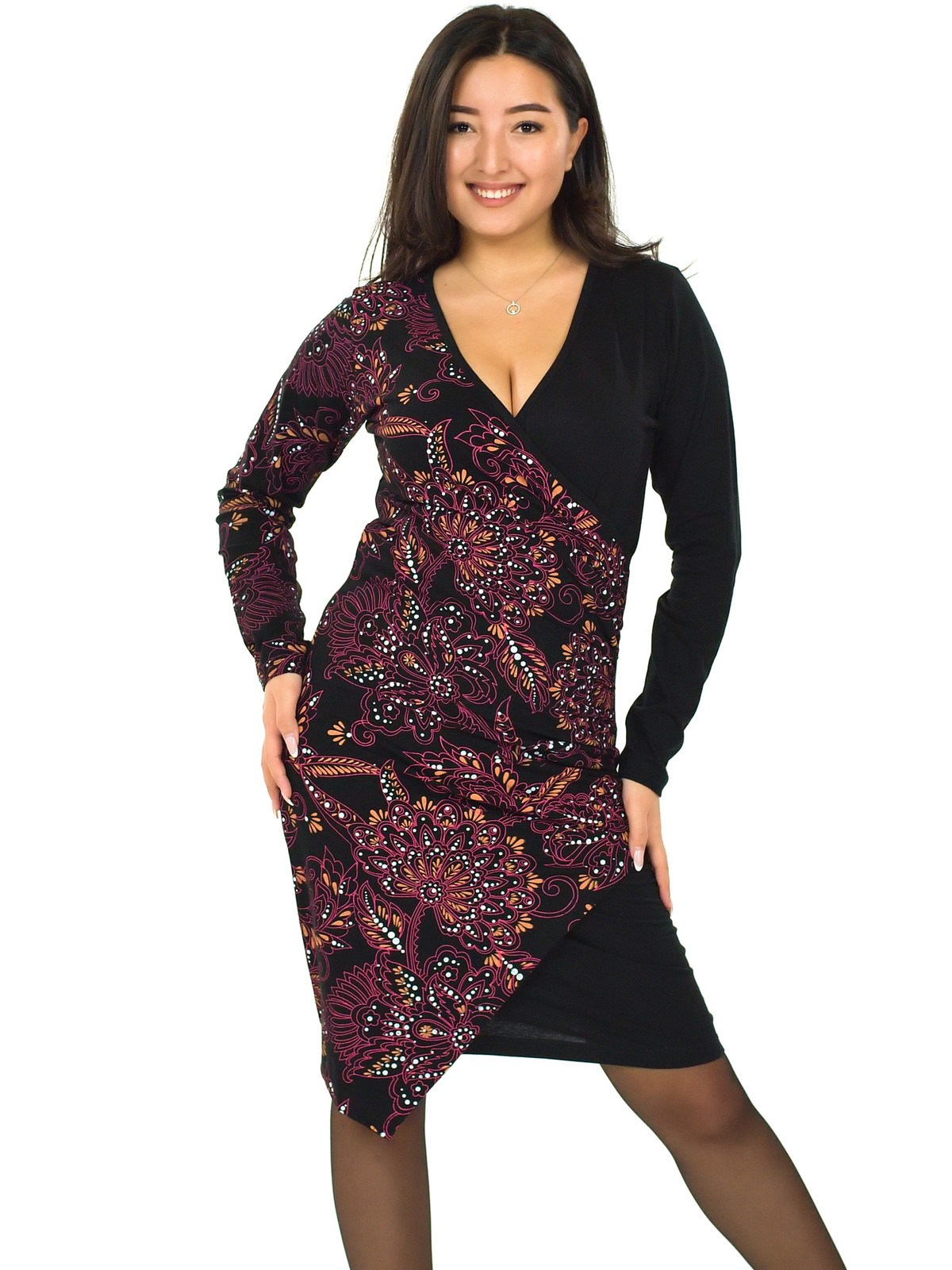 Himalife Šaty Vanita - černá s červenou Velikost: S