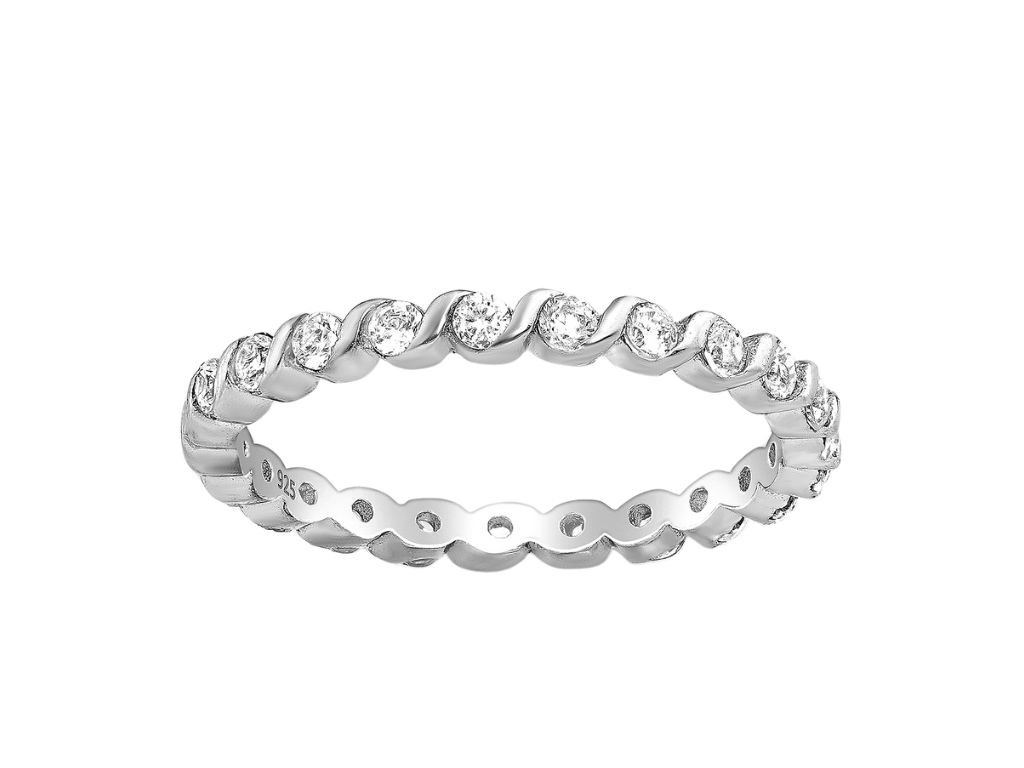 Bangles.cz Prsten Affair Zirkony stříbro 925 Velikost: 6 - 1,6 cm (EU 51 - 53) 2200/6