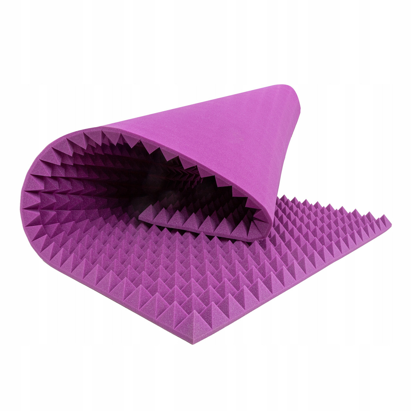 Akustická pěna purpurová Piramidka 5 cm Bitmat, zvuková izolace bez lepidla
