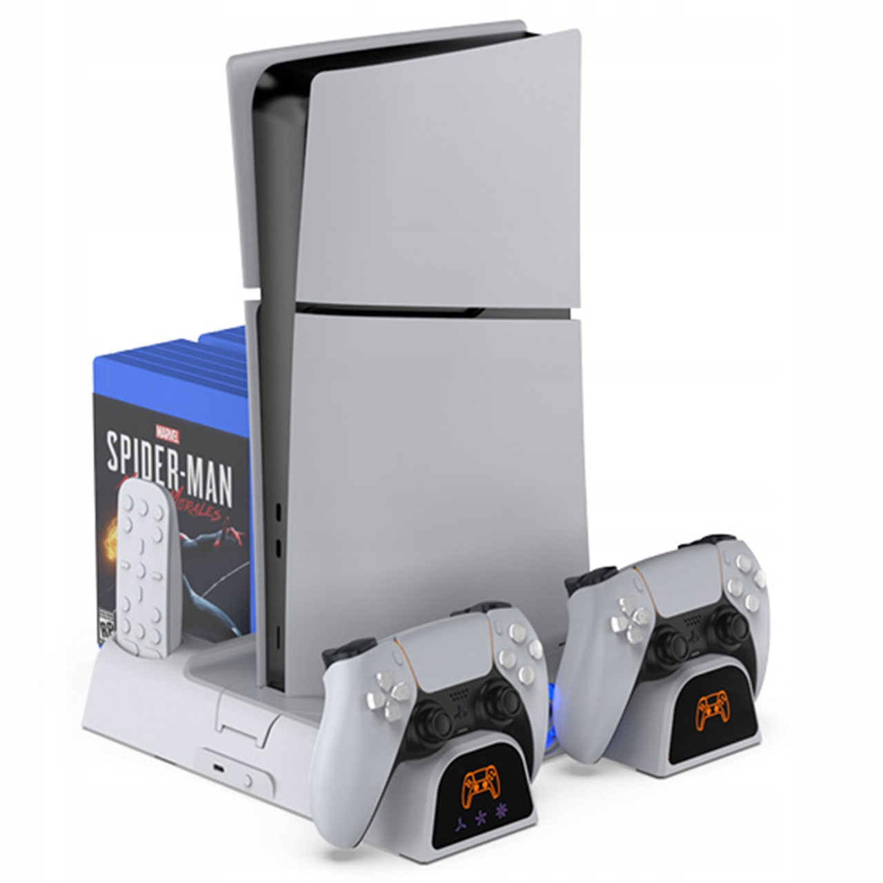 Dokovací stanice s ventilátorem a Rgb pro PS5 Slim Nabíjení pro dva pady