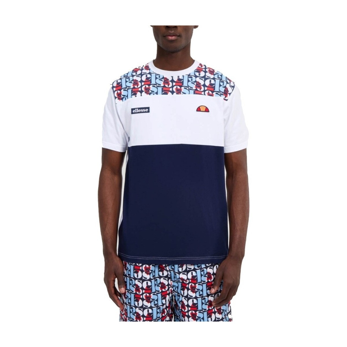 Ellesse  BLOCK AOP TEE  Bílá