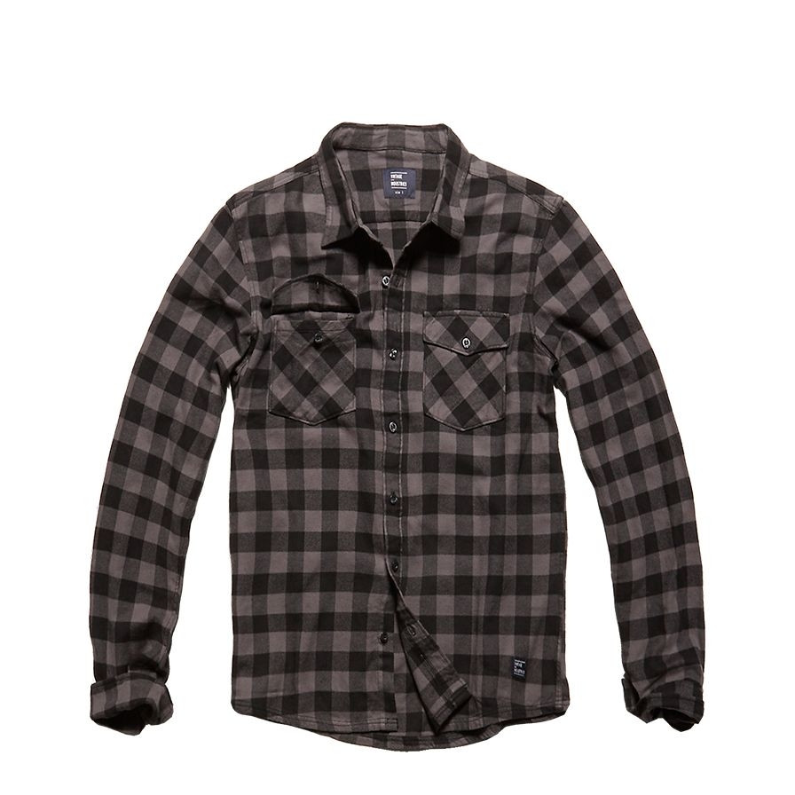 Košile Vintage Industries Harley - šedá, XL