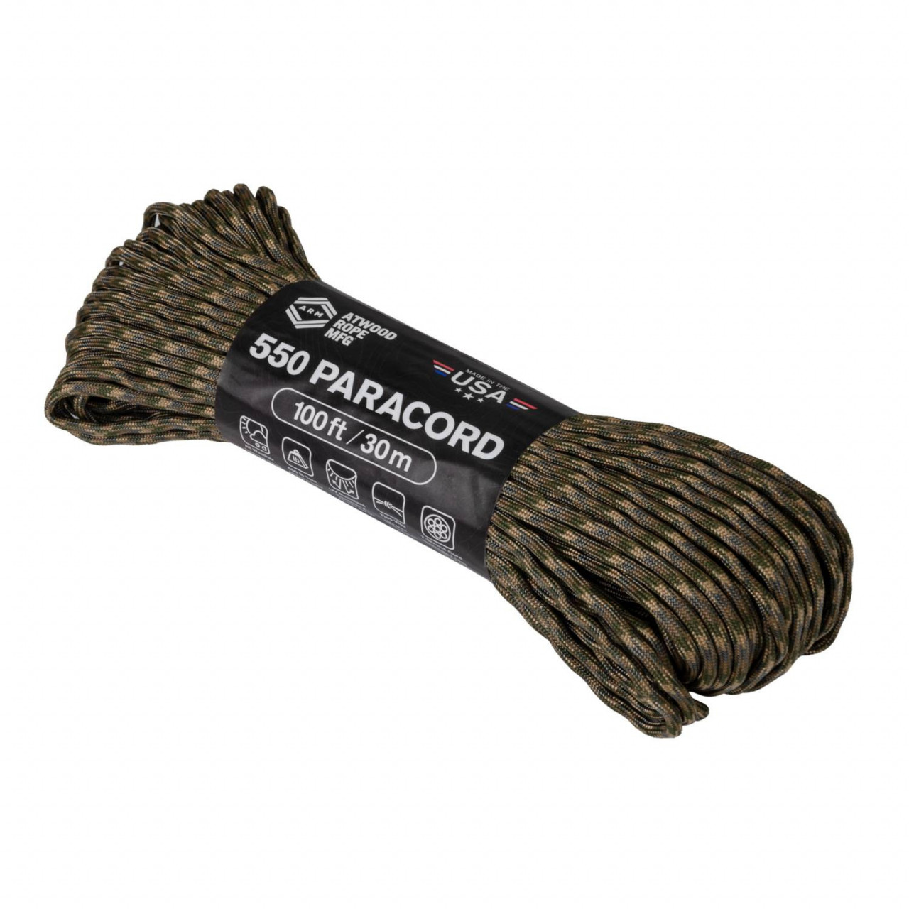 Para lano Atwoood Rope MFG 550 Paracord 30 m - multicam