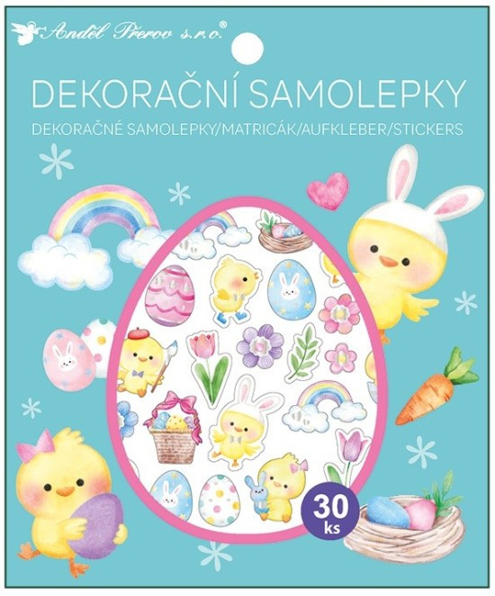 Anděl Samolepky - kuřátka - 30 ks - 13 x 15,5 cm - 6955