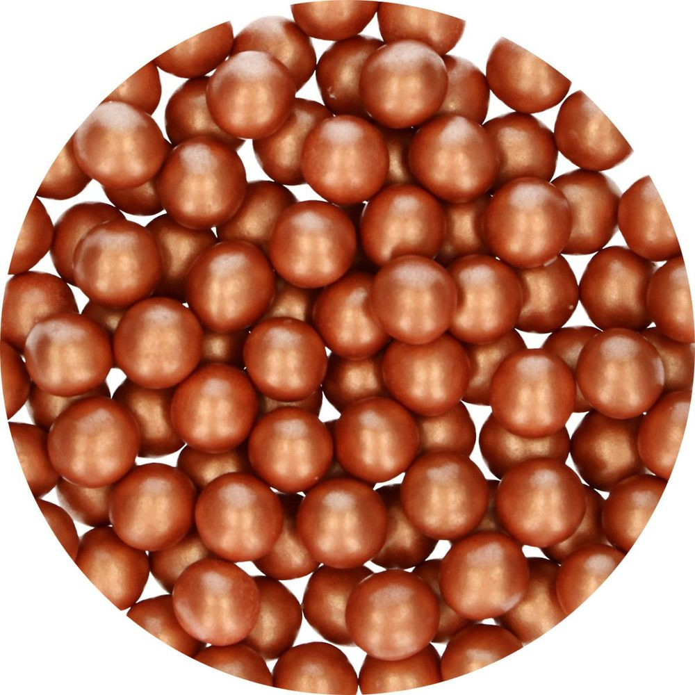 FUNCAKES CANDY CHOCO PEARLS VELKÉ MĚDĚNÉ 70 G - FunCakes