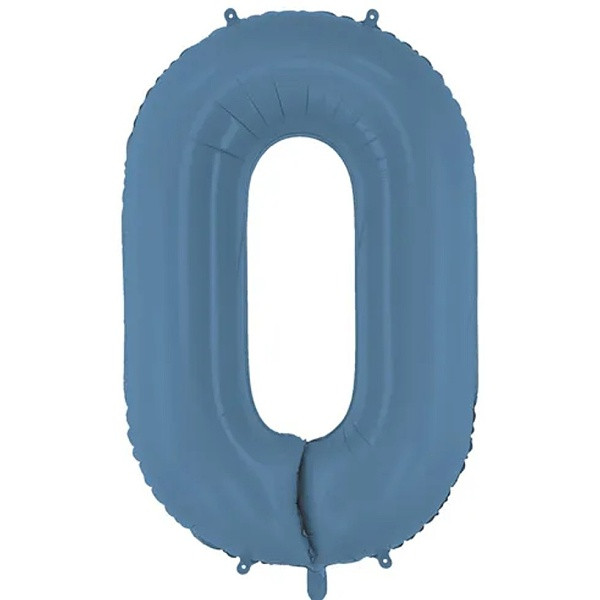 Balónek fóliový číslo 0 námořnicky modrá 86 cm