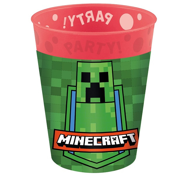 Kelímek plastový opakovaně použitelný Minecraft 250ml 4ks
