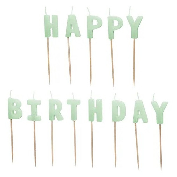 Svíčky narozeninové HB světle zelené