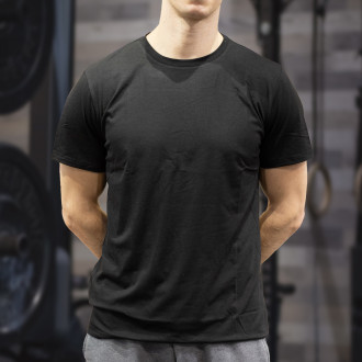 Workout Pánské sportovní tričko WORKOUT - černé WOR474