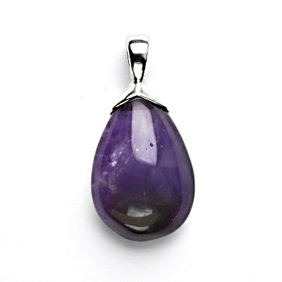 Stříbrný přívěsek, přírodní ametyst, 7,25 g