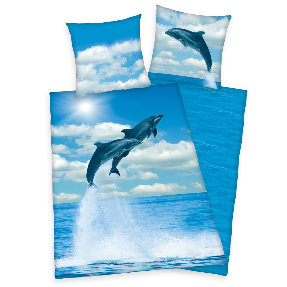 Herding Povlečení Dolphins 140x200/70x90cm