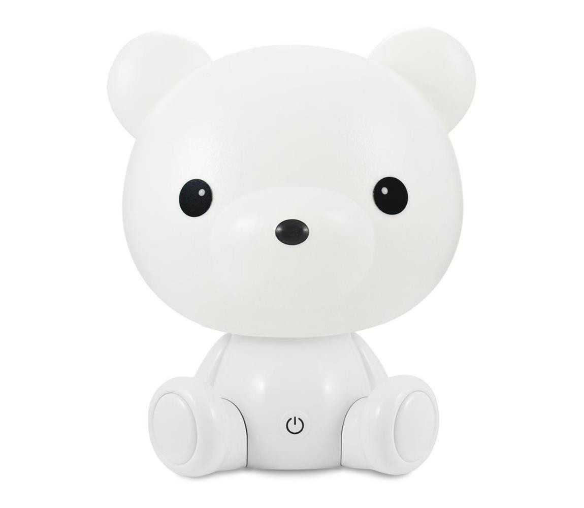 LED Stmívatelná dětská noční lampička 2,5W/230V medvídek bílá