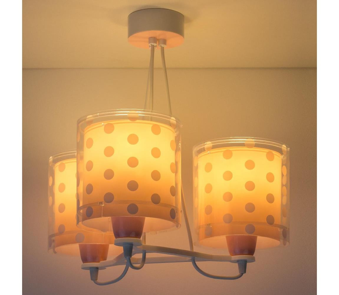 Dalber Dalber 41007S - Dětský lustr DOTS 3xE27/60W/230V