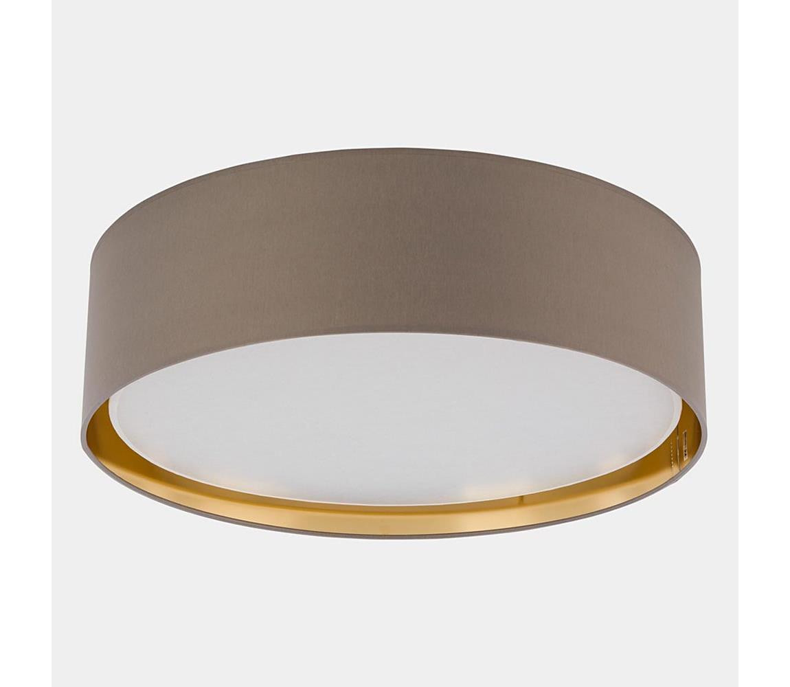 Stropní svítidlo BILBAO 4xE27/15W/230V pr. 60 cm hnědá/zlatá