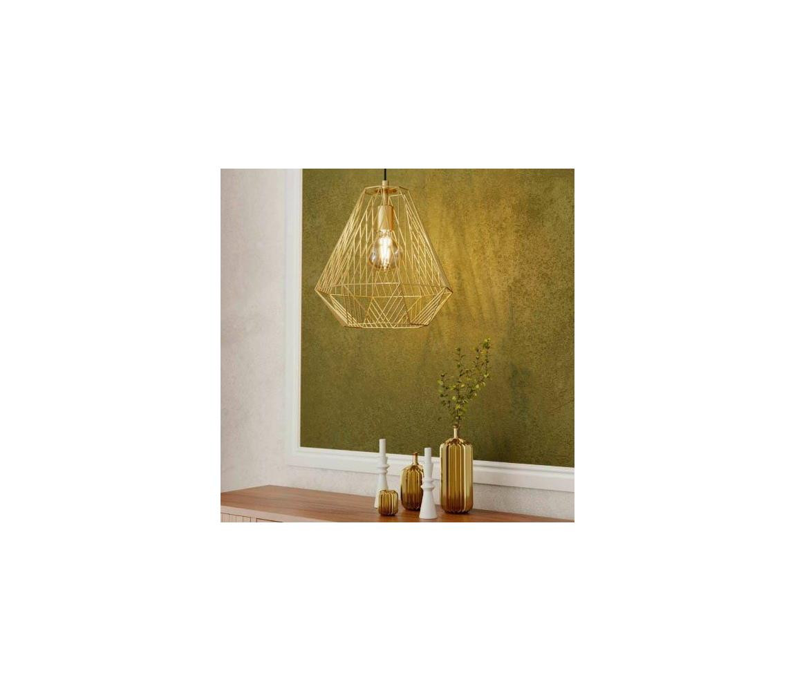 Eglo Eglo 43695 - Lustr na lanku STYPE 1xE27/40W/230V zlatá