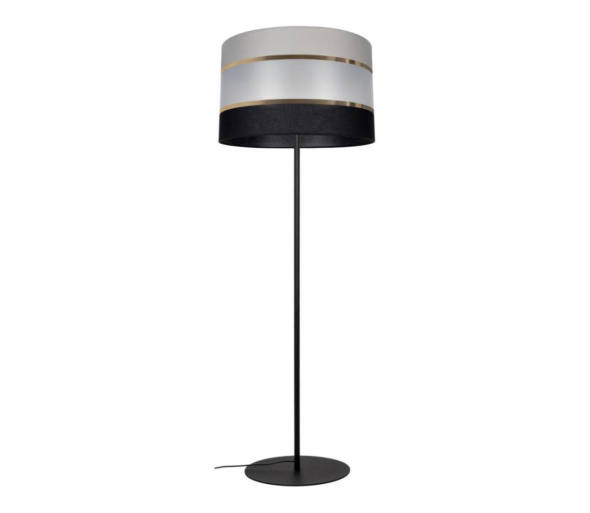 Stojací lampa CORAL 1xE27/60W/230V černá/šedá