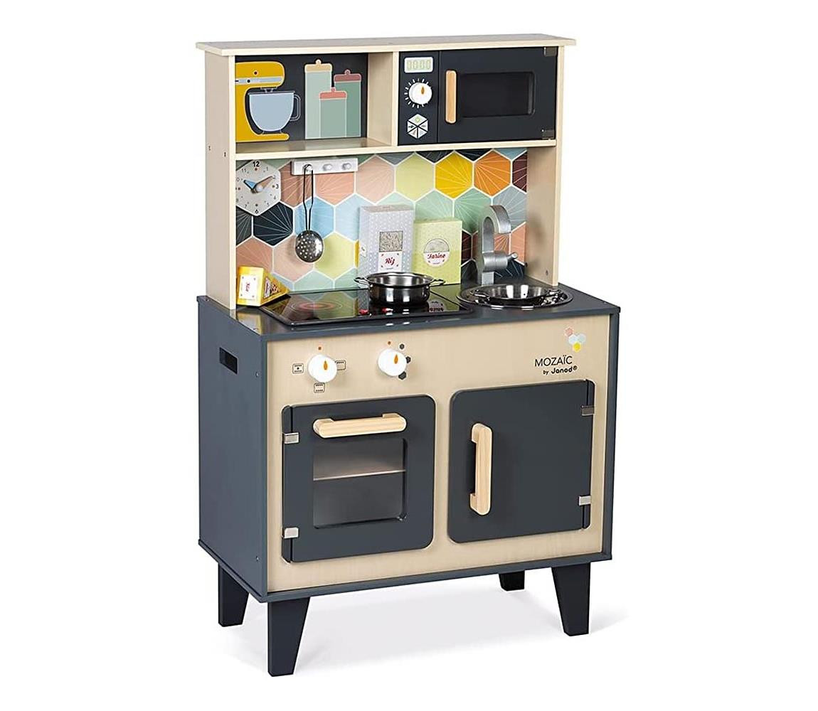 Janod Janod - Dřevěná kuchyňka s LED deskou MOZAIC