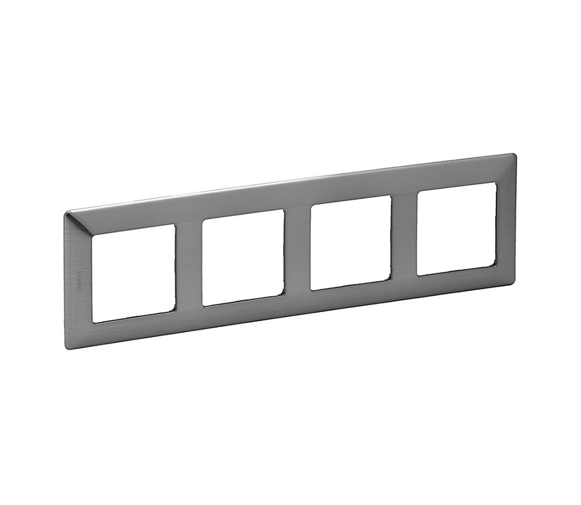 LEGRAND Legrand 754154 - Rámeček pro spínače VALENA LIFE 4P nerez