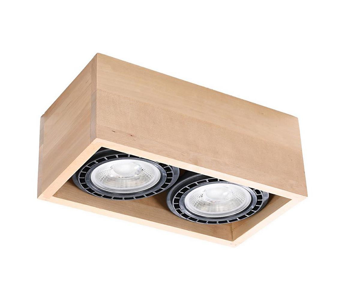 SL.0916 - Stropní svítidlo QUATRO 2xGU10/40W/230V buk