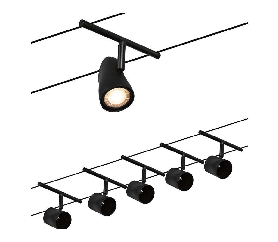 Paulmann Paulmann 94469 - SADA 5xGU5,3/10W Bodové svítidlo CUP 230V černá