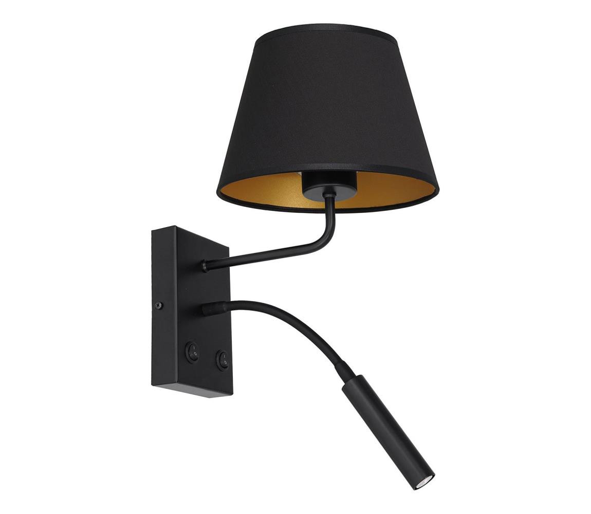 Nástěnná lampa ARDEN 1xE27/60W/230V + 1xG9/8W černá/zlatá